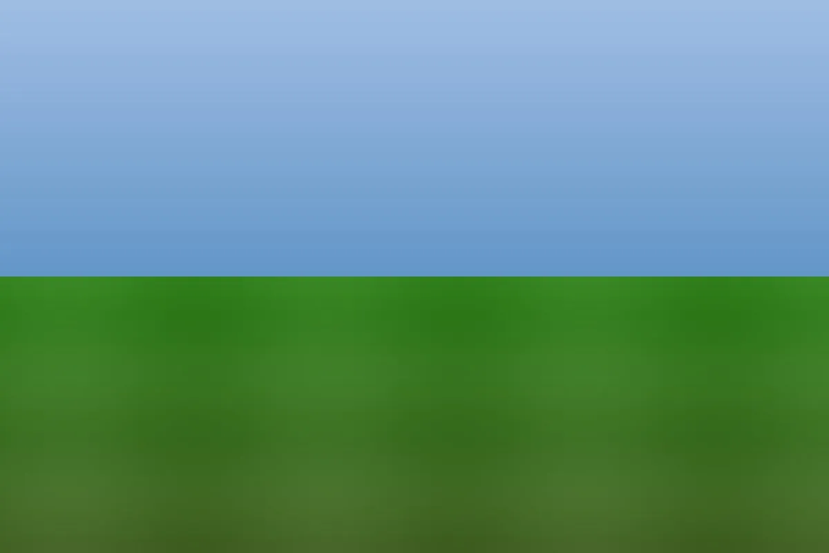 A landscape scene with sky and green terrain